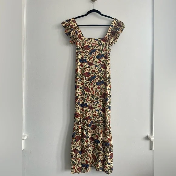 House of Harlow 1960 | Dresses | House Of Harlow 96 Revolve Floral Maxi  Dress With Ruffle Sleeves Size Xs | Poshmark
